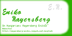 eniko mayersberg business card